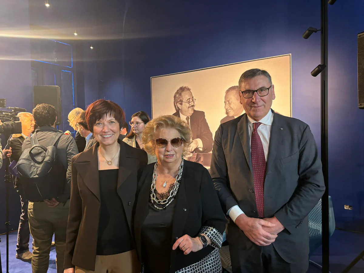 Maria Cristina Alfieri, direttrice di Fondazione Conad ETS insieme a Maria Falcone e al presidente di Conad Mauro Lusetti