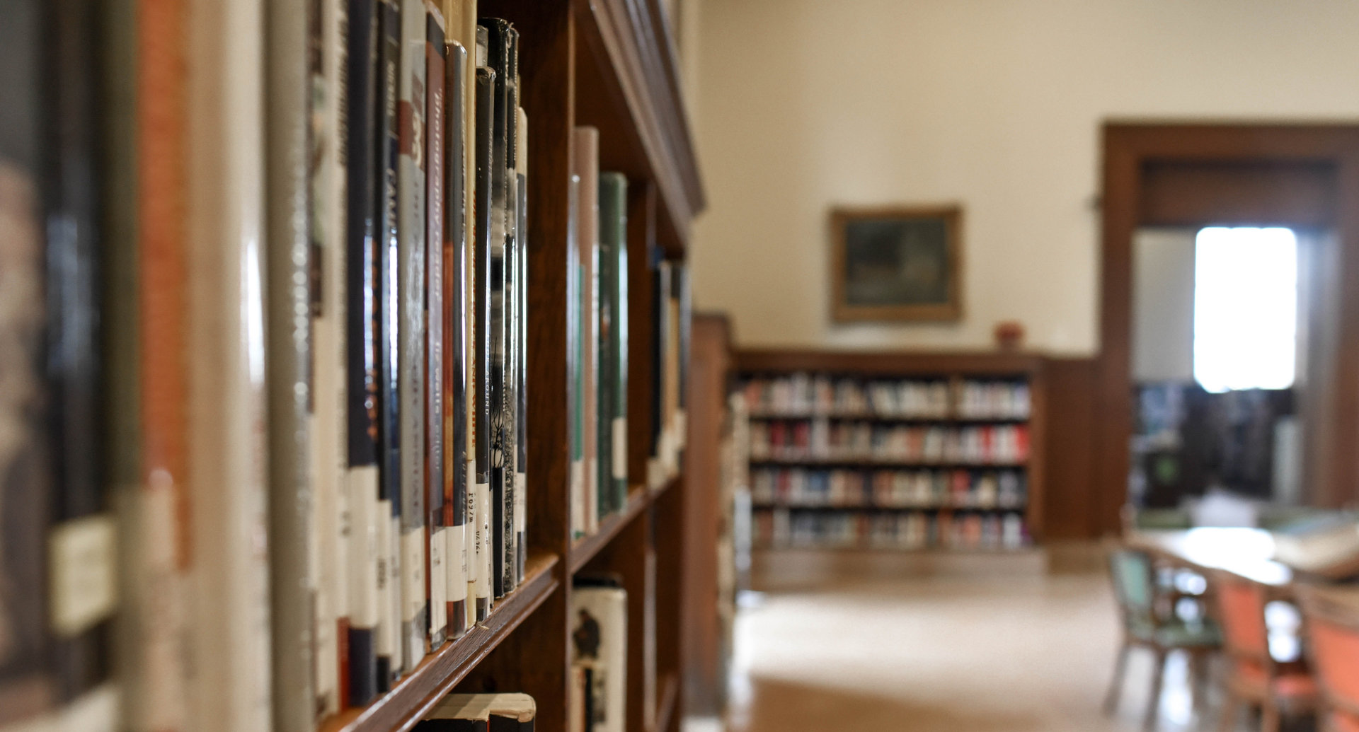 Scaffali di una biblioteca